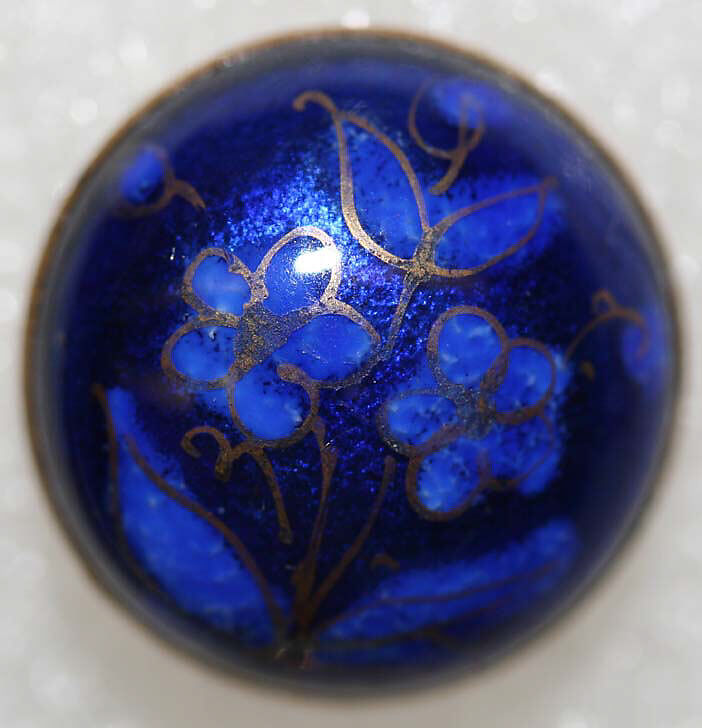 Button, enamel, French