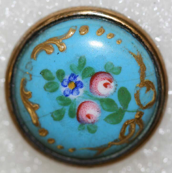 Button, enamel, French