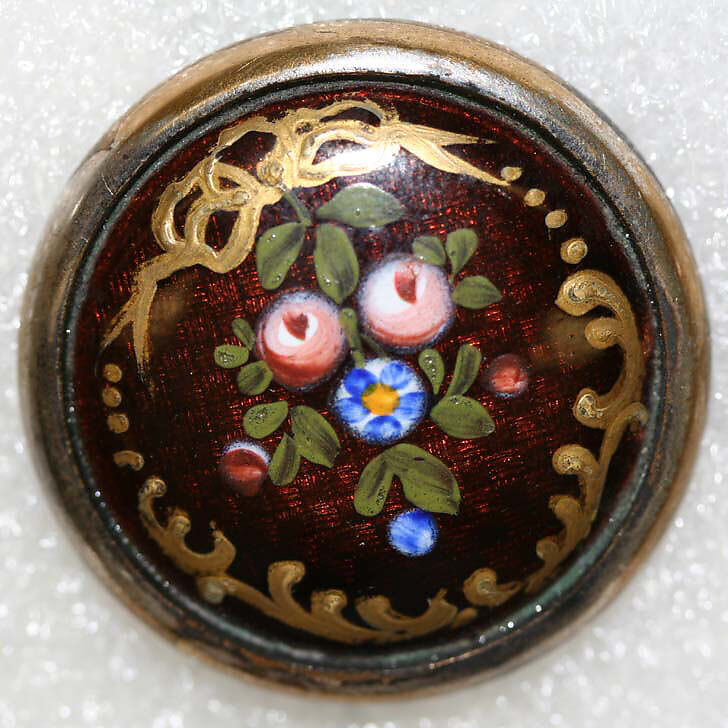 Button, enamel, French