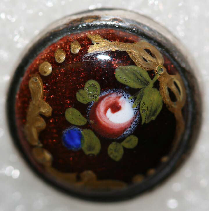 Button, enamel, French