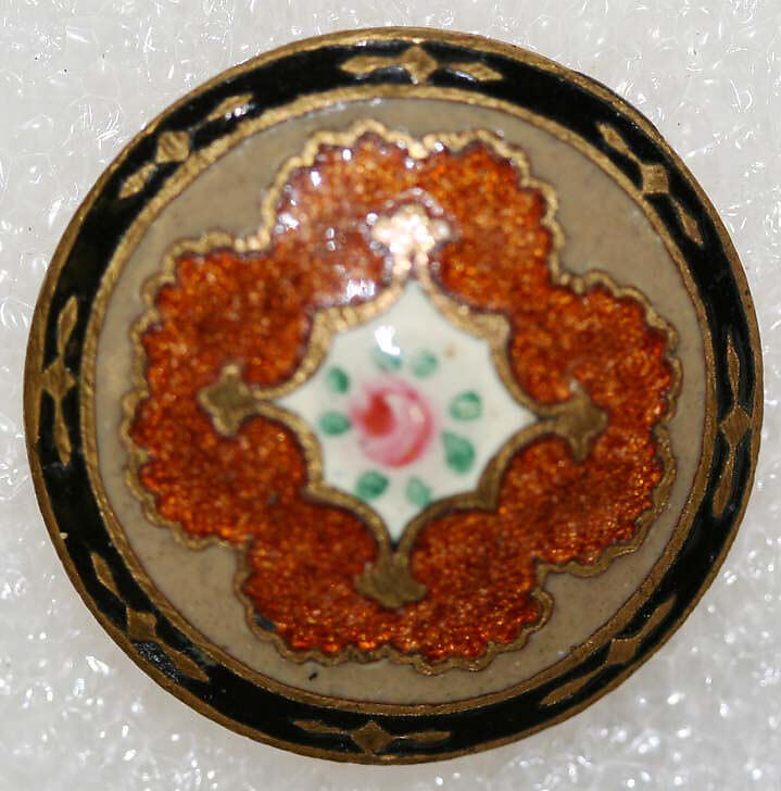 Button, enamel, French