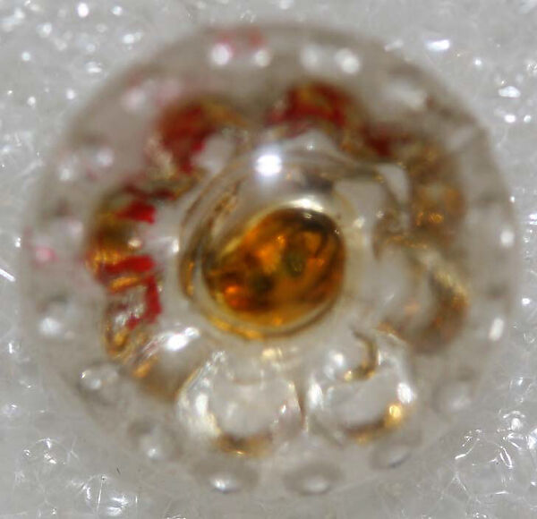 Button, glass, American or European