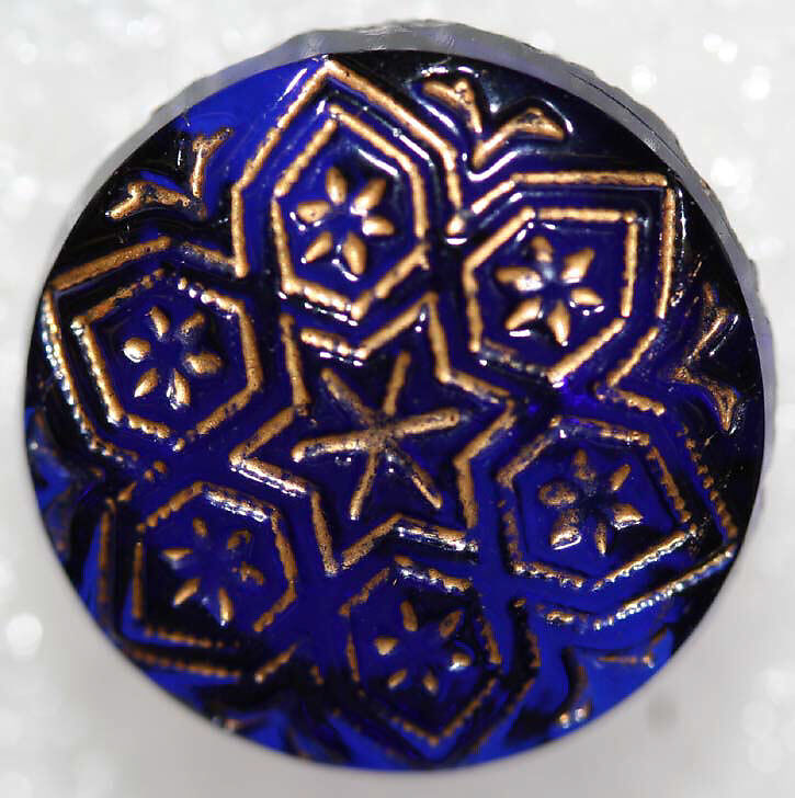 Button, glass, American or European