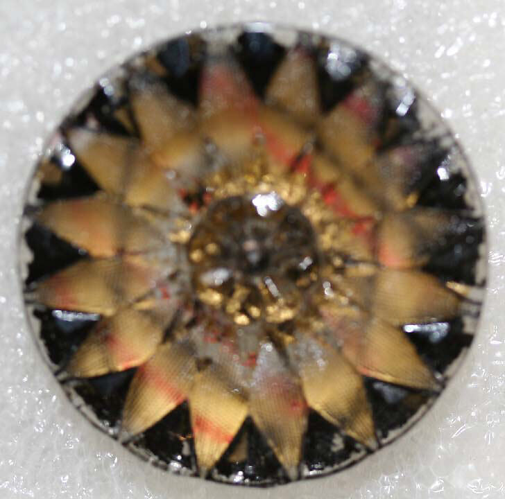 Button, glass, American or European