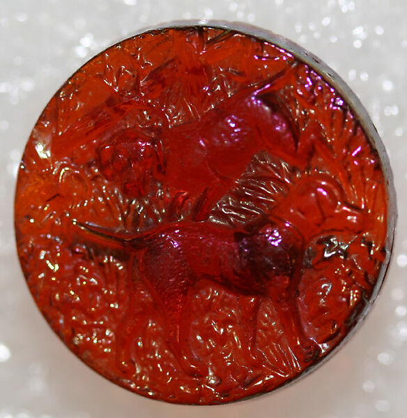 Button, glass, American or European