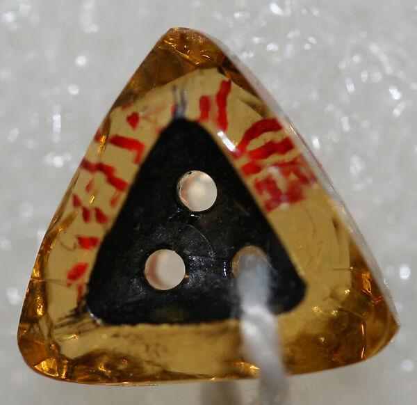 Button, glass, American or European