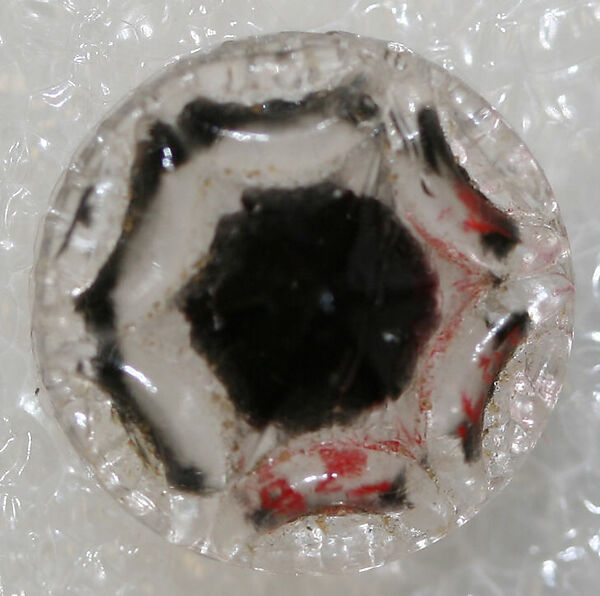 Button, glass, American or European