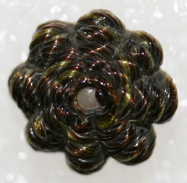 Button, glass, American or European
