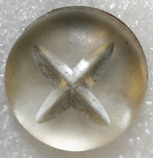 Button, glass, American or European