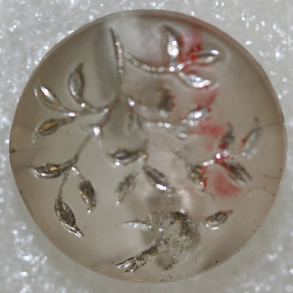 Button, glass, American or European