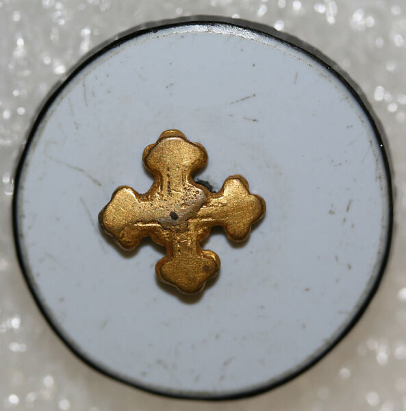 Button, glass, American or European