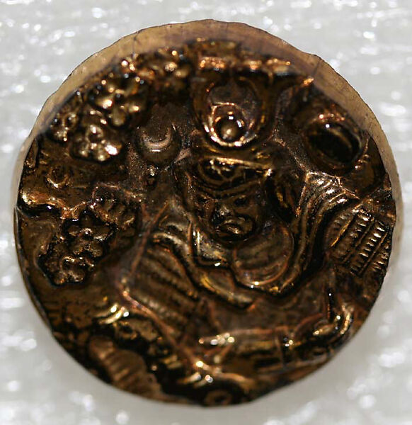 Button, glass, American or European
