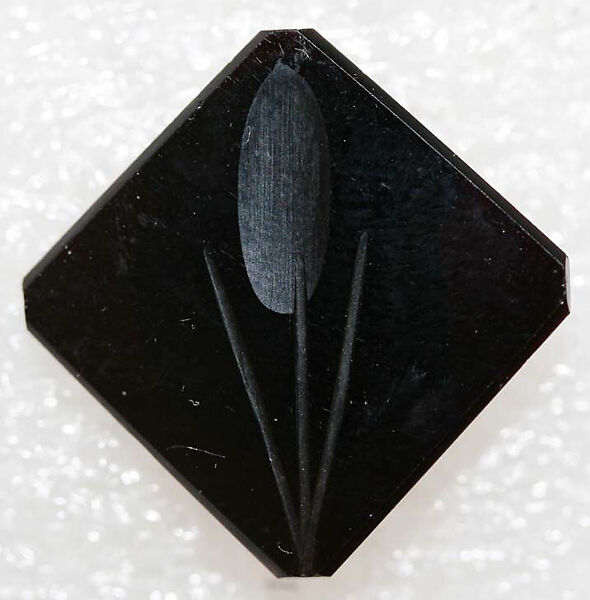 Button, glass, American or European