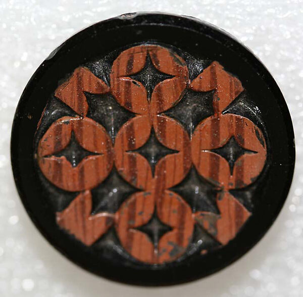 Button, glass, American or European