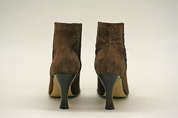 Boots, Hermès (French, founded 1837), suede, wood, elastic, French