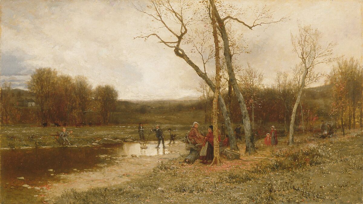 Saturday Afternoon, Jervis McEntee (American, Rondout, New York 1828–1891 Rondout, New York), Oil on canvas, American