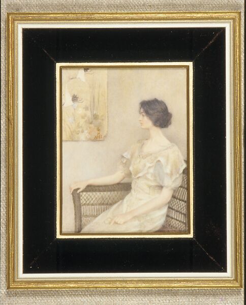 Portrait of a Lady, Grace Hamilton McIntyre (1878–1962), Watercolor on ivory, American