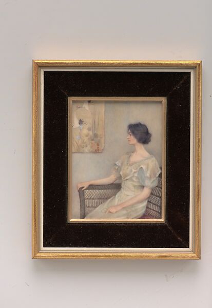 Portrait of a Lady, Grace Hamilton McIntyre (1878–1962), Watercolor on ivory, American 