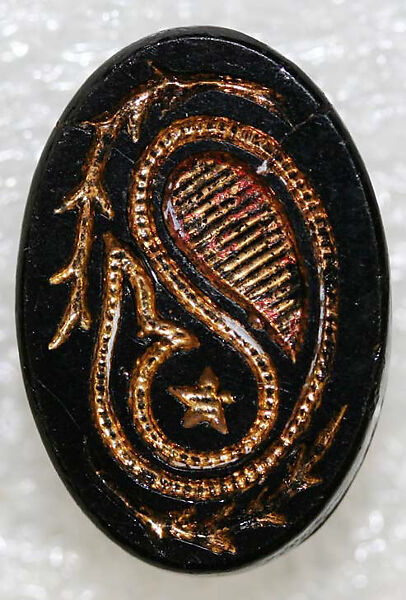 Button, glass, American or European