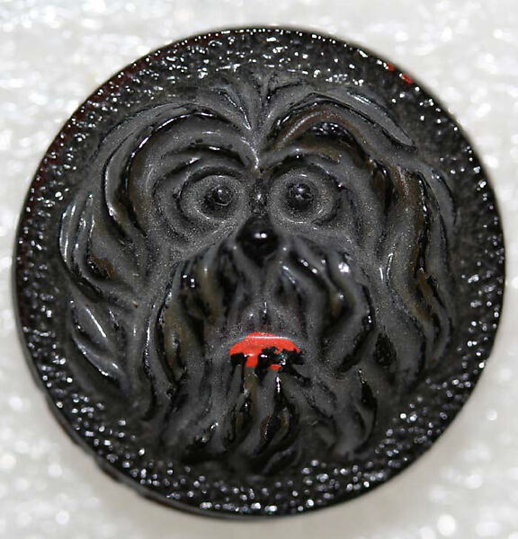 Button, glass, American or European