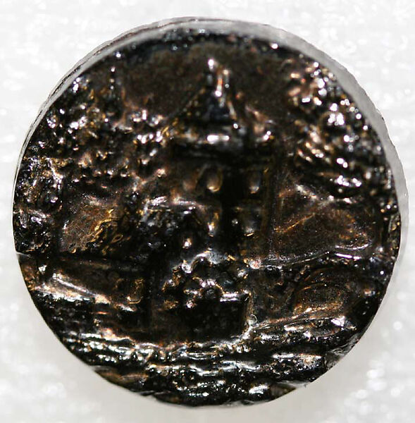 Button, glass, American or European
