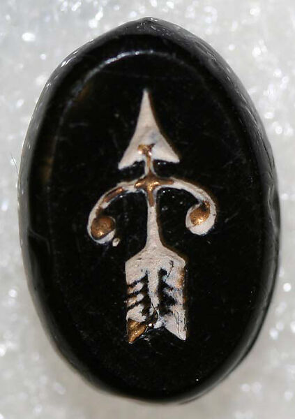 Button, glass, American or European