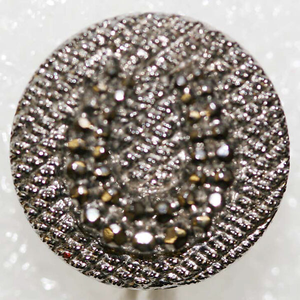 Button, glass, American or European