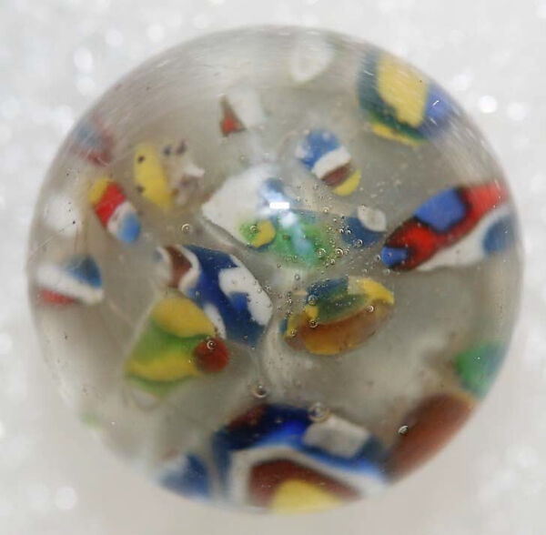 Button, glass, American or European