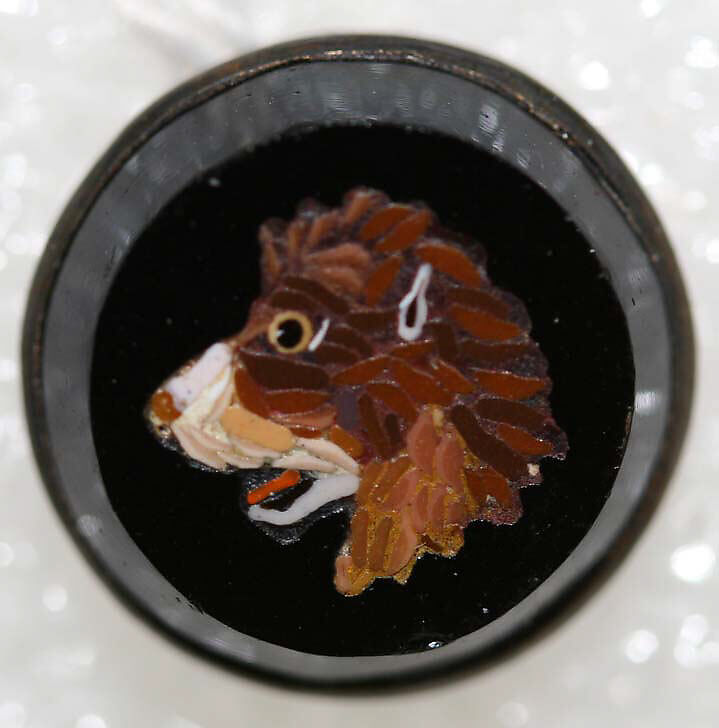 Button, mosaic, Italian