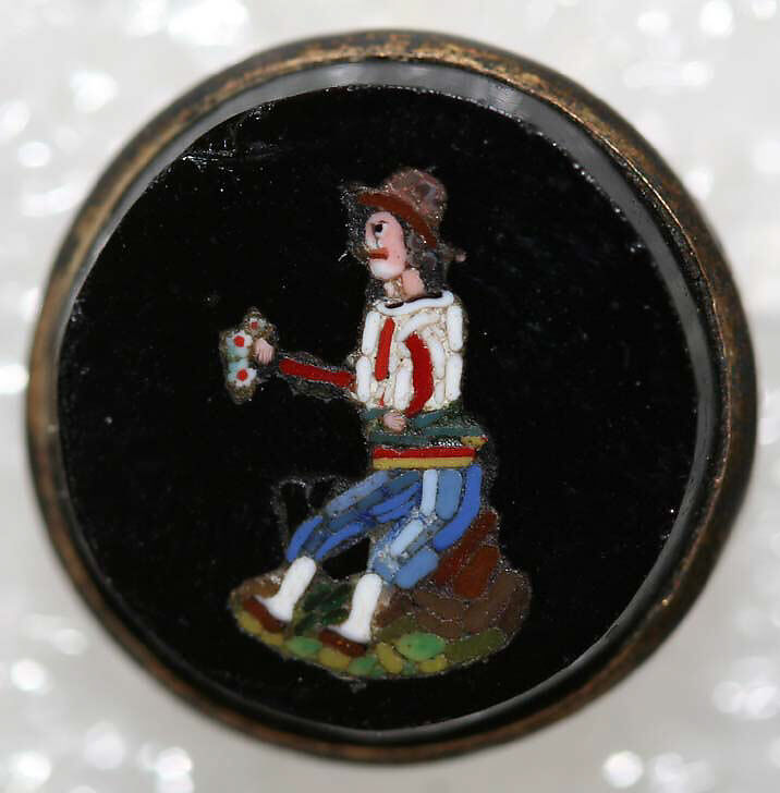 Button, mosaic, Italian