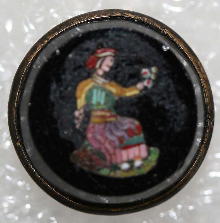 Button, mosaic, Italian