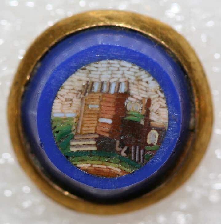 Button, mosaic, Italian