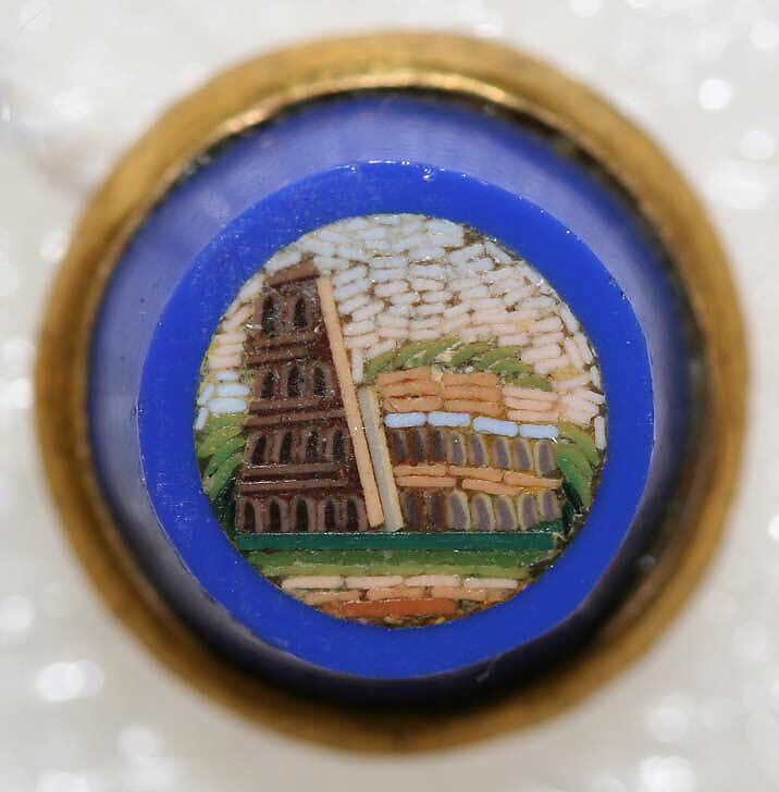 Button, mosaic, Italian