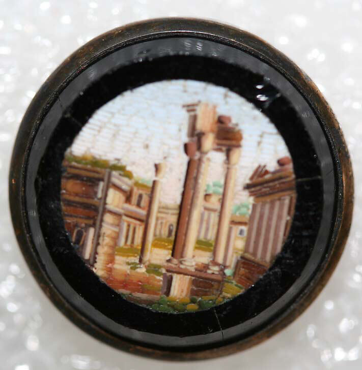 Button, mosaic, Italian