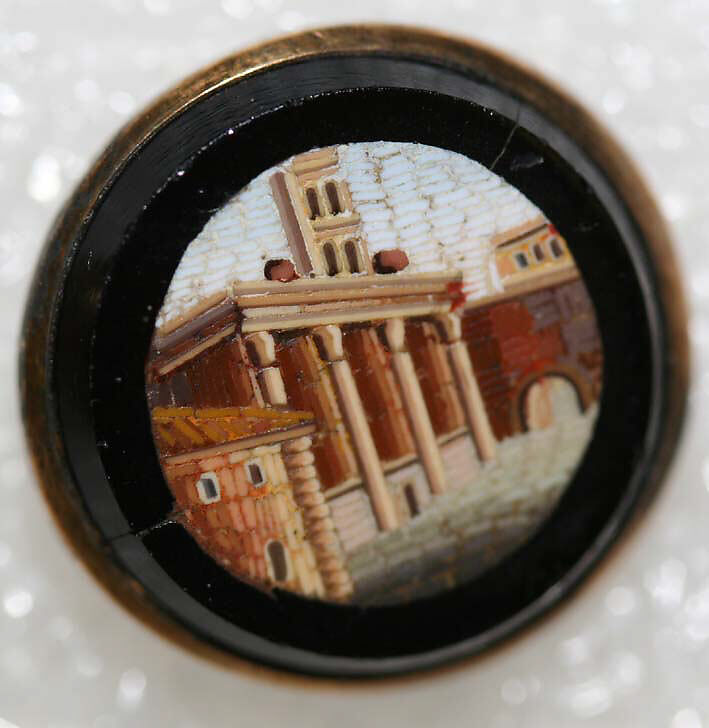 Button, mosaic, Italian