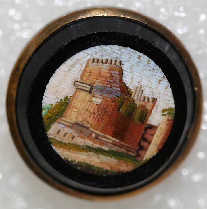 Button, mosaic, Italian