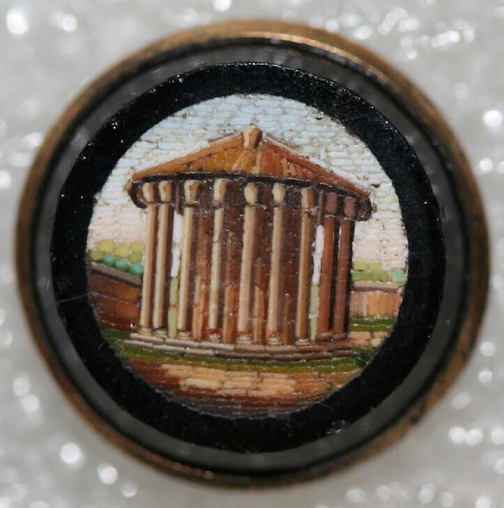Button, mosaic, Italian