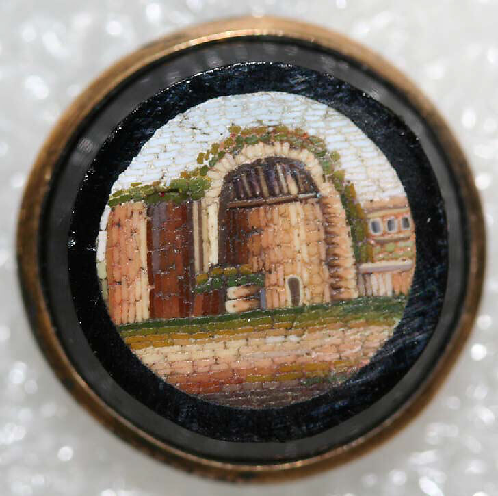 Button, mosaic, Italian