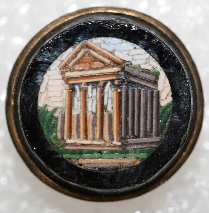Button, mosaic, Italian