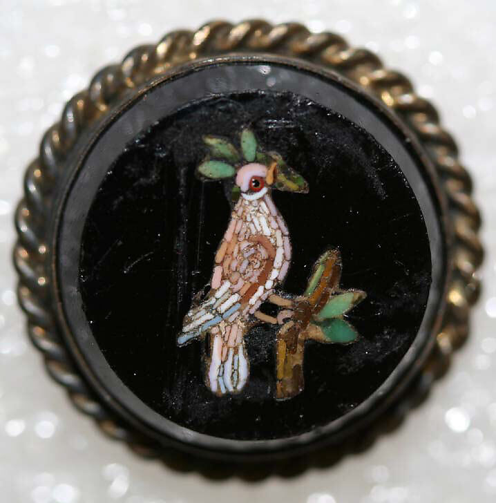 Button, mosaic, Italian