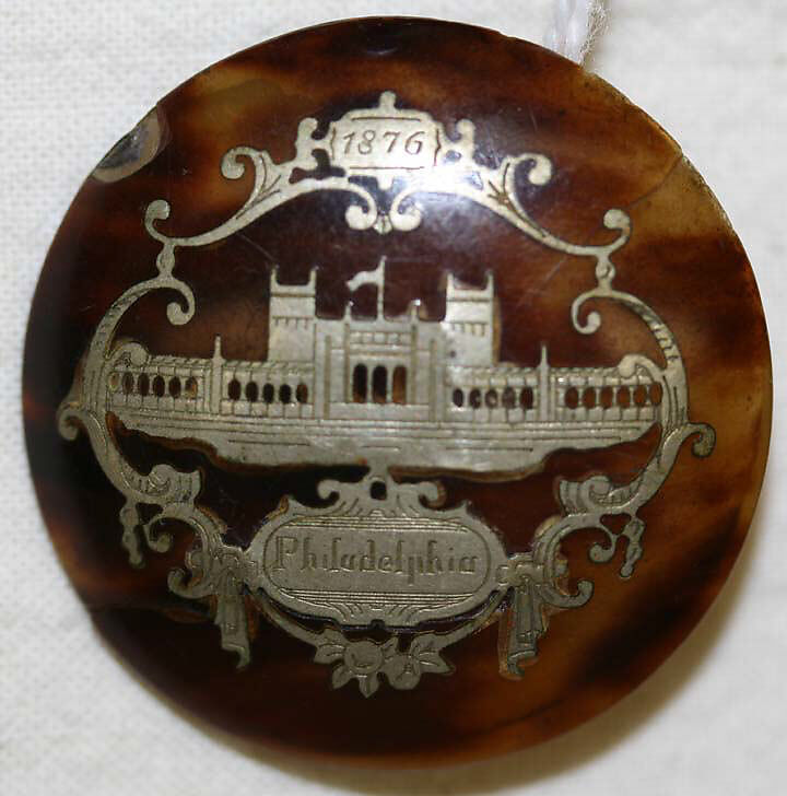 Button, horn, mother-of-pearl, paper, metal, British