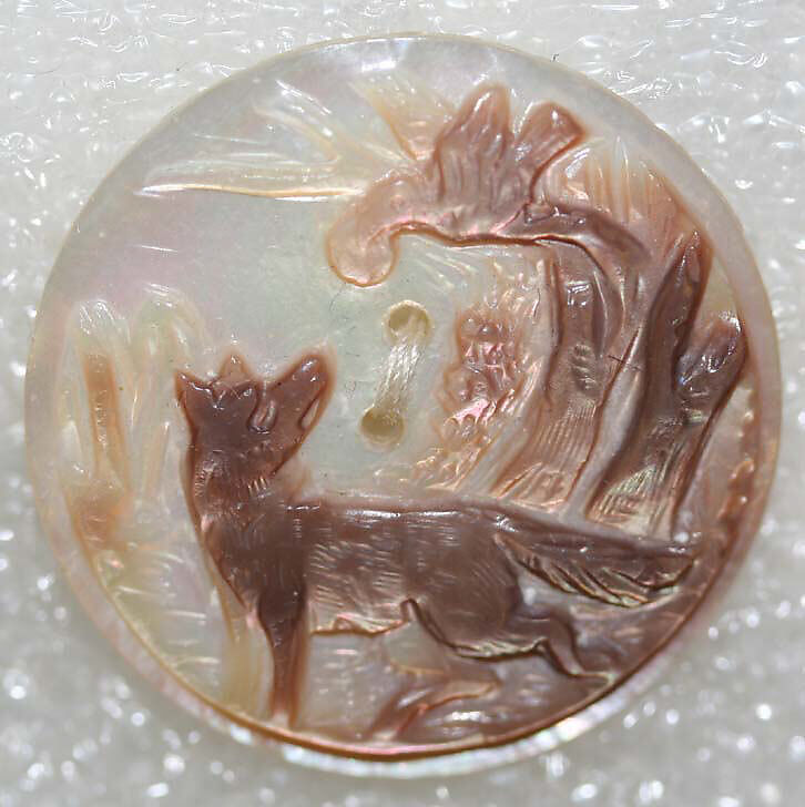 Button, mother-of-pearl, American or European