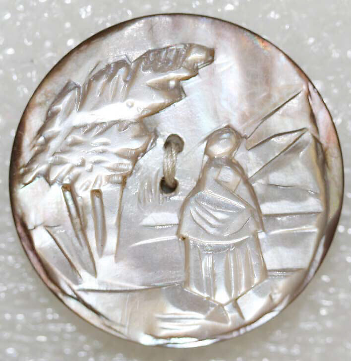Button, mother-of-pearl, American or European