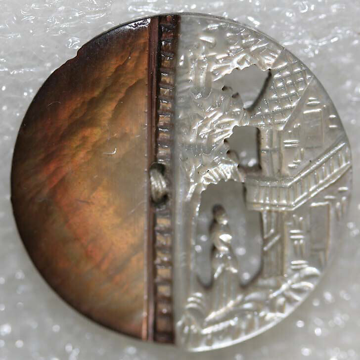 Button, mother-of-pearl, American or European
