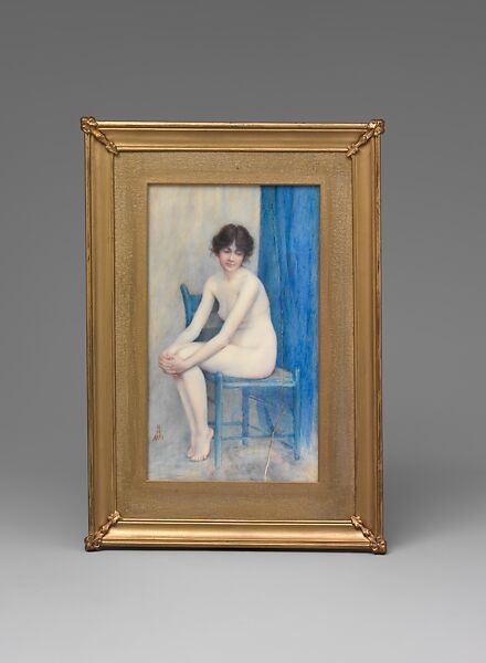 Nude, Grace Hamilton McIntyre (1878–1962), Watercolor on ivory, American 