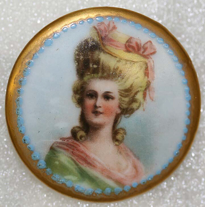 Button, porcelain, British