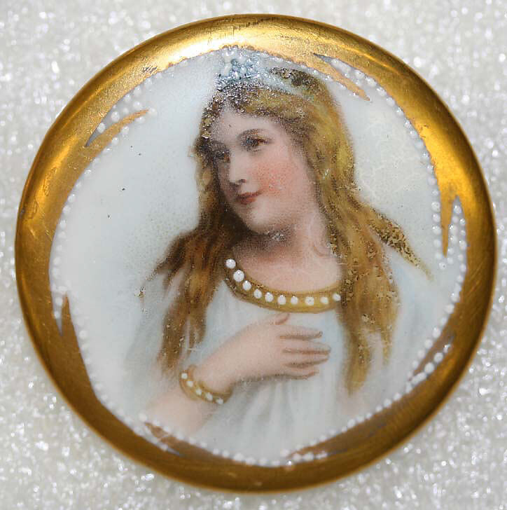 Button, porcelain, British