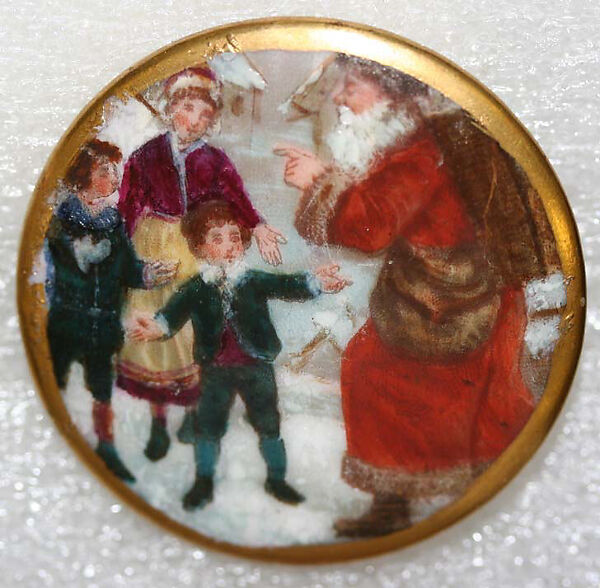 Button, porcelain, American or European