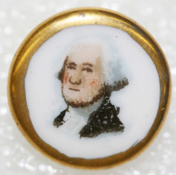 Button, porcelain, American or European