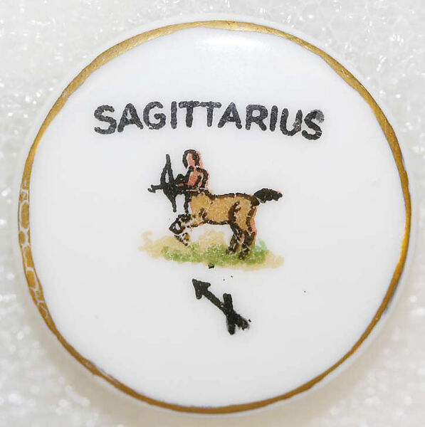 Button, porcelain, American or European